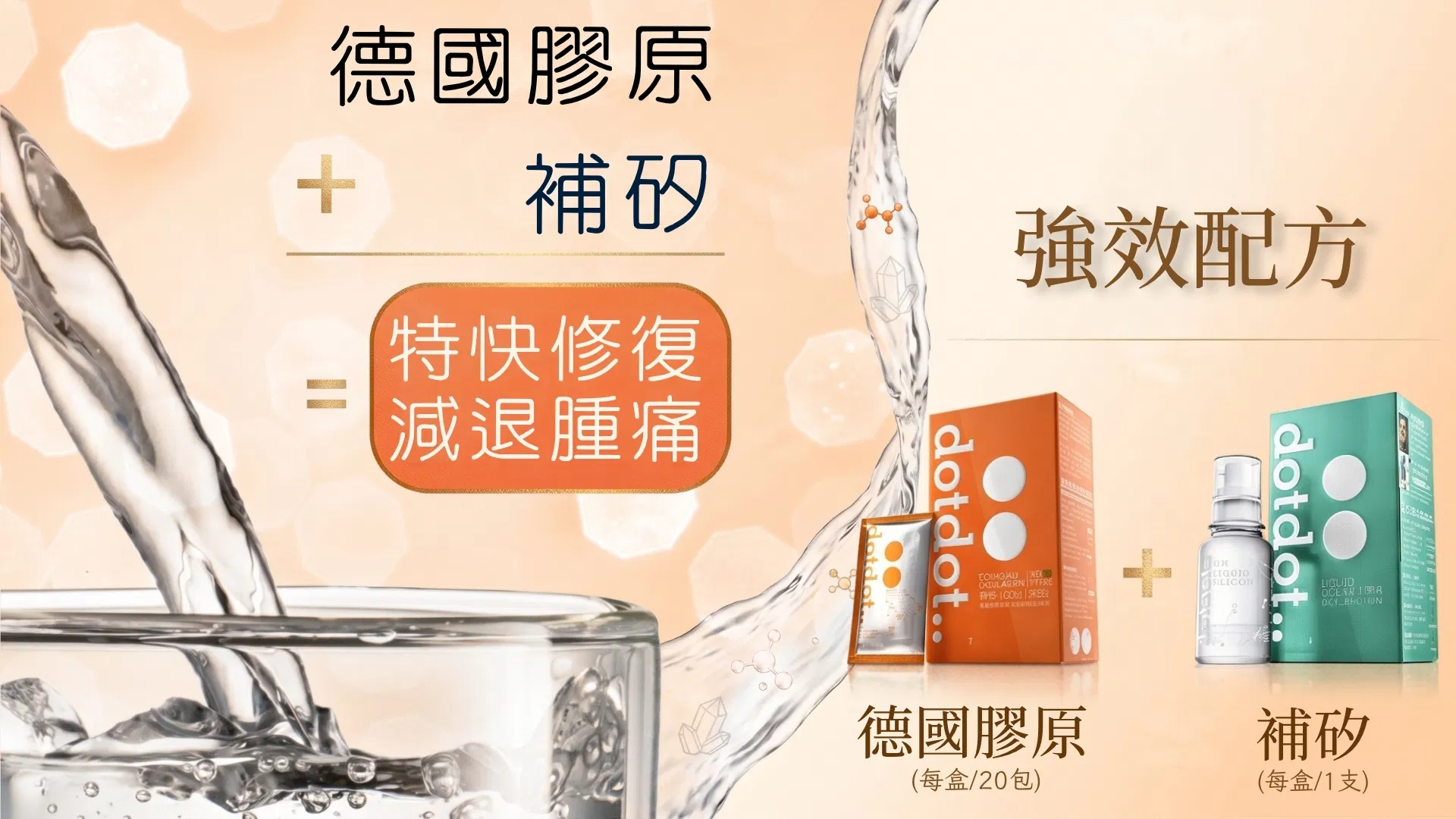 用戶提供的德國膠原與補矽加強版廣告圖片