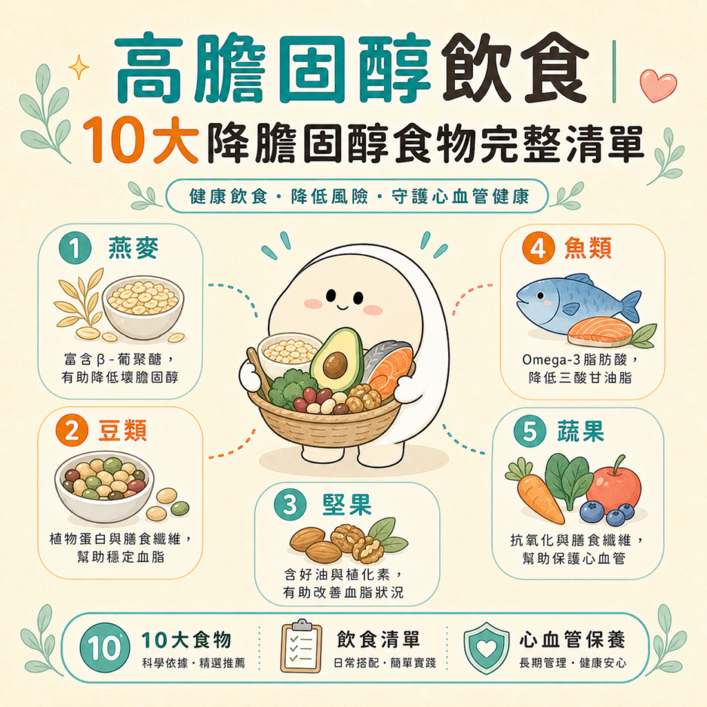 降膽固醇食物 完整指南