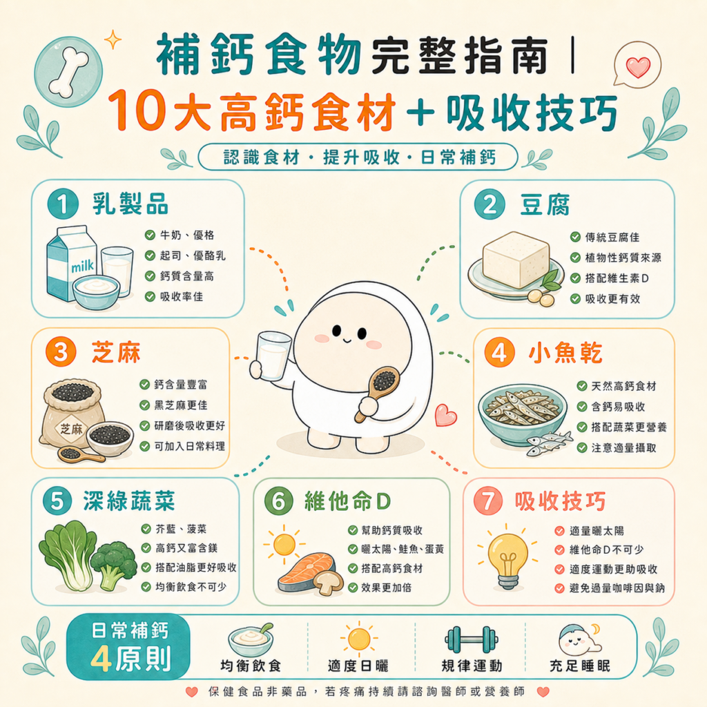 補鈣食物
